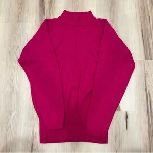 Wool Pullover Sweater Pink Size Medium